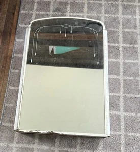 Vintage Mid Century Modern Chrome Medicine Cabinet mirror door in wall - Picture 1 of 16