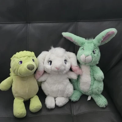 RARE Over the Moon White Bungee Bunny Rabbit Green Jade & Gobi Plush Netflix HTF - Image 1 of 4
