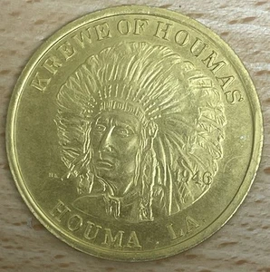 Krewe of Houmas Aluminum Token 1968. Louisiana. Worlds Great Wonders Coin. - Picture 1 of 4