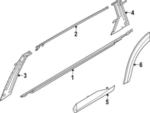 Nissan OEM 2021-2024 Pathfinder Left Rear Edge Molding 788616TA1A New in box - Picture 1 of 2