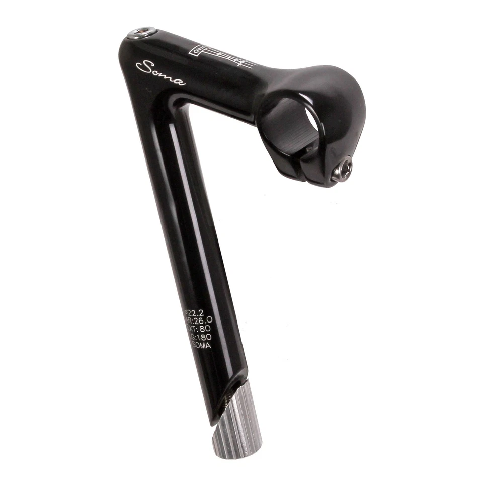 Soma Sutro Stem 80mm Black 25.4mm Clamp 70/-20 Degree 1" Quill Taiwan Road