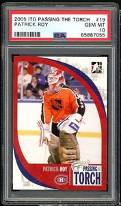 Patrick Roy Card 2005-06 ITG Passing The Torch #19 PSA 10