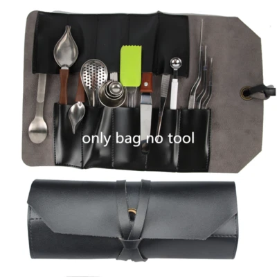 Pro Chef Plating Kit Storage Bag Case Leather Bag tong Tools Kit Travel Roll Bag - Image 1 of 4