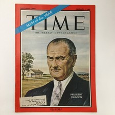 Time Magazine January 1 1965 Vol. 85 No. 1 Lyndon B. Johnson is Man of the Year