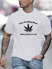Leaf Printed Mens Short Sleeve Round Neck Cotton T-Shirt For Summer Suit Tops