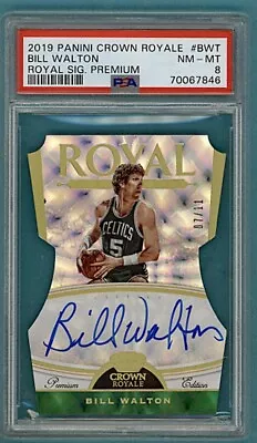 2019 Panini Crown Royale Bill Walton Royal Signature Premium /11 #BWT PSA 8! - Image 1 of 2