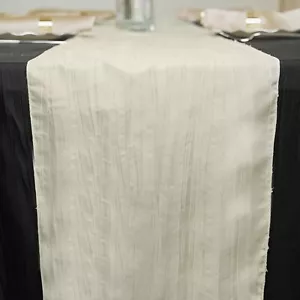 Marfil Tafetán Accord Arruga Caminos de Mesa 30cm x 274cm O 30.5cm - Imagen 1 de 2