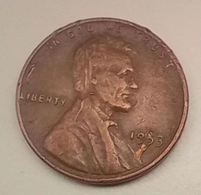 Lincoln Wheat Penny 1953 D  Error Struck Through Wire- "D" Mint Mark above Date - Image 1 of 4