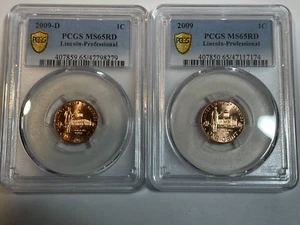 2009 D & P Lincoln Cent PCGS MS65RD Professional GoldShield - Picture 1 of 2