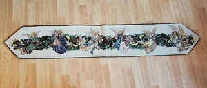 Corredor de mesa tapiz borde verde Hark the Herald Angels Sing 72 x 12 Navidad - Imagen 1 de 5