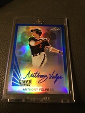 2019 Leaf Metal Draft Blue Anthony Volpe autograph Auto  Signed Rc  #/30