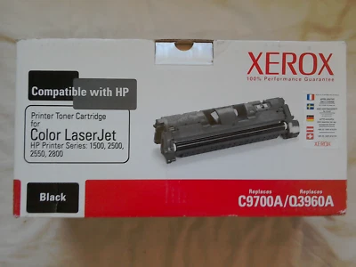 Xerox HP C9700A/Q3960A Black Laserjet Toner Cartridge - Image 1 of 4
