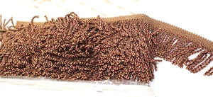 6 Yards Conso Sewing Trim - 3" Bullion Fringe Red Gold - Picture 1 of 4