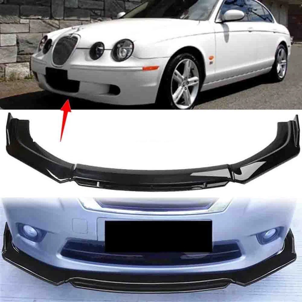 Add-on For Jaguar S-Type 1999-2008 Front Bumper Lip Spoiler Splitter 2 Layer - Изображение 1 из 4