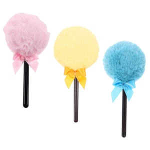 3 Stück Lutscher Make-up-Quaste weich flauschig Puderquaste einfache Make-up-Anwendungswerkzeuge - Bild 1 von 12
