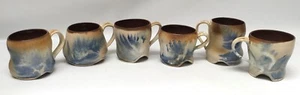 6 tazas de café de cerámica artística de estudio CHY de forma gratuita con patas de forma orgánica - Imagen 1 de 7