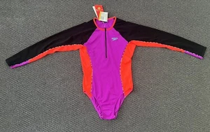 SPEEDO Girls Junior Size 14, Endurance Long Sleeve Swimsuit Bathers RRP $80 NWT - Picture 1 of 18