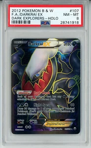 2012 POKEMON DARK EXPLORERS DARKRAI EX #107 ULTRA RARE PSA 8 NM #28741918 - Picture 1 of 2