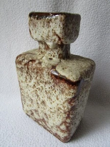 Topeko 912/16  Keramik Vase Design German Pottery beigebraun matt Lava 17x10x6cm - Imagen 1 de 9