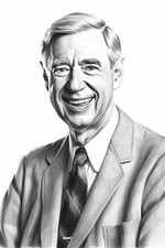 Mr. Rogers 1/1 Original Art Card by Michael Jacobs MJ173