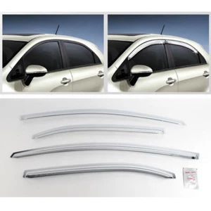 2012+ RIO5/PRIDE 5door HatchBack Chrome Sun Shade Rain Guard Door Visor K-731 - Picture 1 of 6
