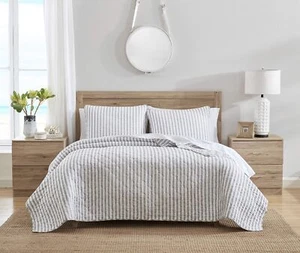 Stone Cottage - King Quilt Set, Reversible Cotton Bedding with Matching Shams... - Picture 1 of 7