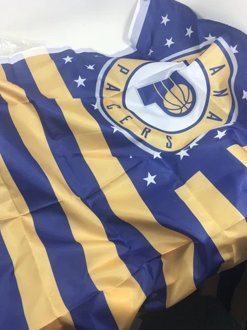 Deluxe Indiana Pacers Logo USA Stars Stripes Flag Banner 3x5 ft NBA Fan Cover