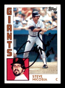 1984 Topps - Steve Nicosia  - On Card Autograph