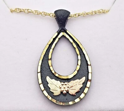 Colgante Black Hills Oro Negro Recubierto de Polvo ENVÍO RÁPIDO Foto 1 de 2