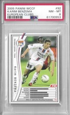 2005 - 06 Panini WCCF European Clubs Soccer Karim Benzema Rookie Card RC PSA 8