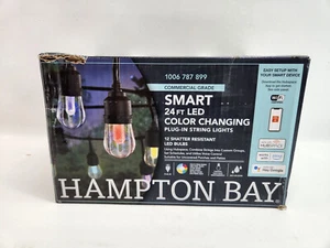 Hampton Bay Smart String Lights Indoor Outdoor 12-Light Color Changing LEDs New - Picture 1 of 9