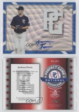 2021 Leaf Perfect Game National Showcase Metal Blue Wave /9 Jackson Ferris Auto