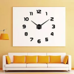 Wanduhr Uhr 3D Wandtattoo Deko Design Spiegel Edelstahl Wand Uhr Groß XXL XL - Bild 1 von 11