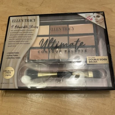 Ellen Tracy Ultimate Contour Palette Cruelty Free Vegan With Brushes (D) - Image 1 of 4