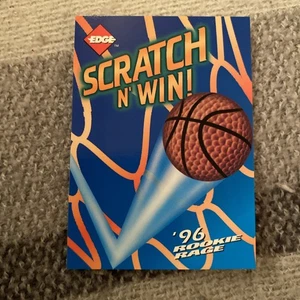 RARE 1996 EDGE ROOKIE RAGE BKB SCRATCH N' WIN SWEEPSTAKES GAME CARD UNSCRATCHED - Picture 1 of 2