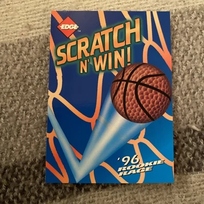 РЕДКАЯ ИГРОВАЯ КАРТОЧКА 1996 EDGE ROOKIE RAGE BKB СКРЕТЧ N' WIN ТОТАЛИЗАТОР НЕЦАРАПАННАЯ - Изображение 1 из 2