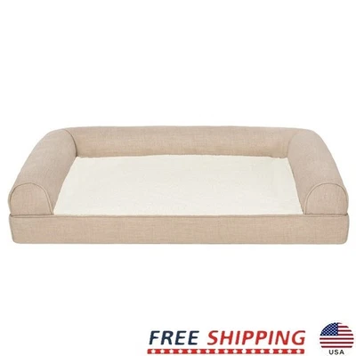 Orthopedic Plush Pet Bed Dogs Cats Sofa Style Comfort Non Skid Support New - Image 1 of 4