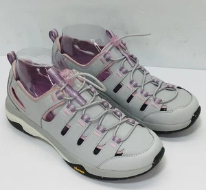 Dansko NUOVI sandali sneaker donna Mia Vibram taglia 37 in grigio/rosa *LEGGI* difetto - Foto 1 di 20