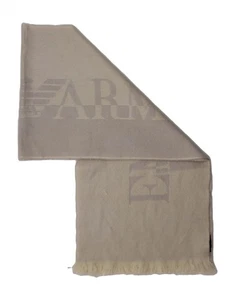 EMPORIO ARMANI Mujer Gráfico Rectángulo Bufanda Reino Unido 8 Pequeño Gris Bloque de Color K307 - Imagen 1 de 3