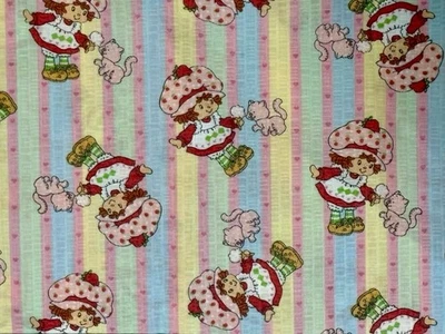 AUTÊNTICO 2006 Seersucker Morango Shortcake 🍓 - BTFQ: 18” x 22” - Imagem 1 de 2