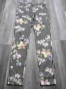 Cult of Individuality Womens Striped Floral Artsy Skinny Jeans Size 28 - Picture 1 of 15