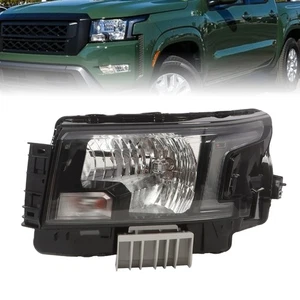Faro lado conductor para Nissan Frontier 2022-2023 tipo halógeno negro de fábrica - Imagen 1 de 10