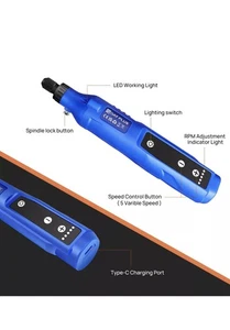 Rotary Multi Tool & 80 Accessories 5 Speeds Mini Drill Hobby Dremel Compatible - Picture 1 of 10