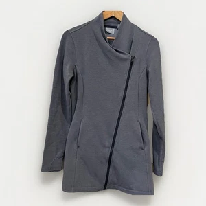 Athleta Softtech Cya Wool Blend Gray Size Zip Tunic Jacket Small Women’s - Picture 1 of 10
