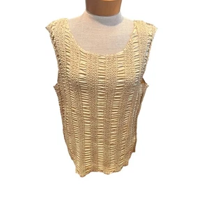 Essentials by Milano Ruched Cream Metallic Silky Size Large-Extra Large - Picture 1 of 3