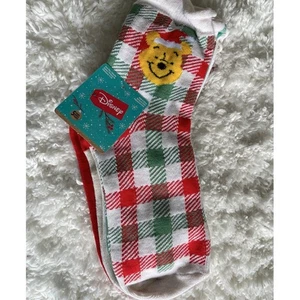 Disney Winnie The Pooh Navidad Vacaciones Cuadros Coloridos Calcetines 5 Pares NUEVO  - Imagen 1 de 9