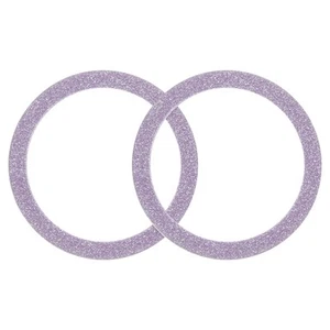 2Pcs Magnetic Sticker Ring, Metal Sparkle Magnetic Adapter Ring, Pink - Photo 1 sur 7