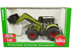 Claas Axion 850 Tractor with Front Loader Green with Gray Top 1/50 Diecast Model - Picture 1 of 3
