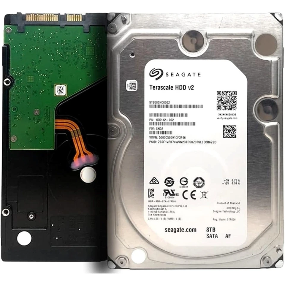 Seagate ST8000NC0002 3.5" 8TB SATA HDD, Silver - Image 1 of 1
