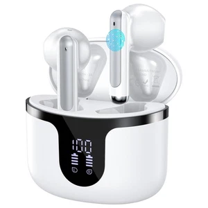 Wireless Earbuds, Bluetooth 5.3 in Ear Headphones with 4 ENC Mics, 2025 Bluet... - Picture 1 of 7